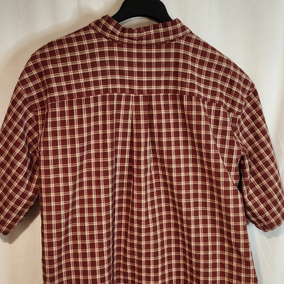 RedHead Men's Red Plaid Casual Button Up Shirt Top - Picture 9 of 11